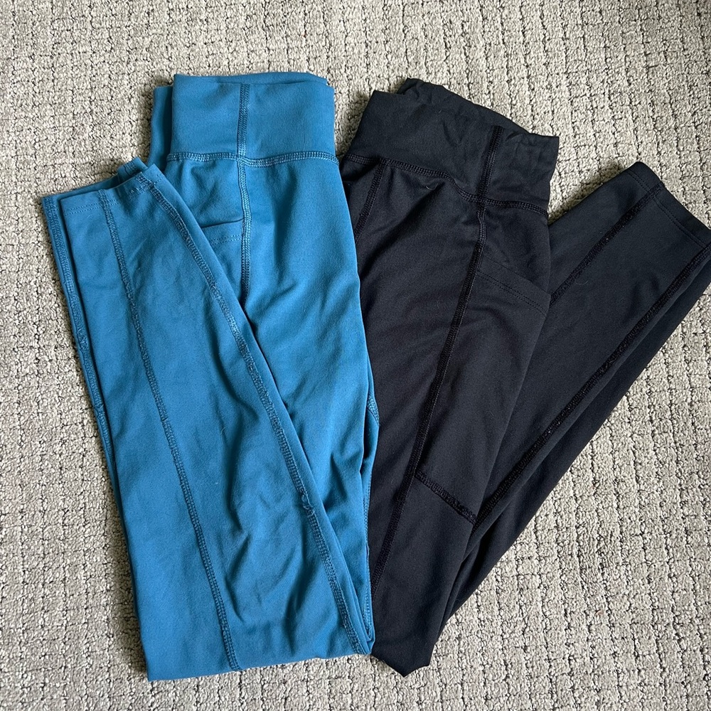 REI Blue and Black Leggings